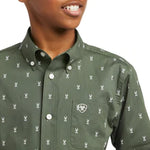 Load image into Gallery viewer, Ariat Boys Button Up Hemlock
