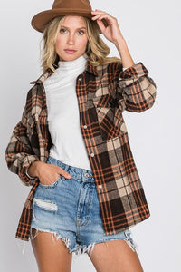 Brown Plaid Shacket