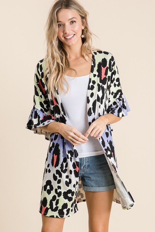 Animal Print Kimono