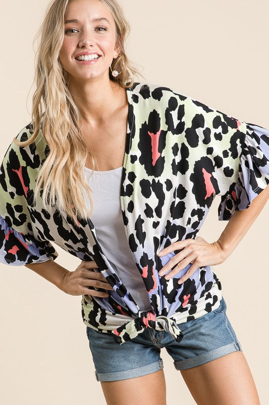 Animal Print Kimono