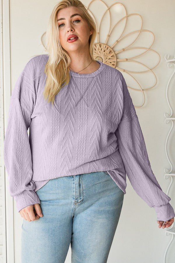 Drop Top Lilac Sweater