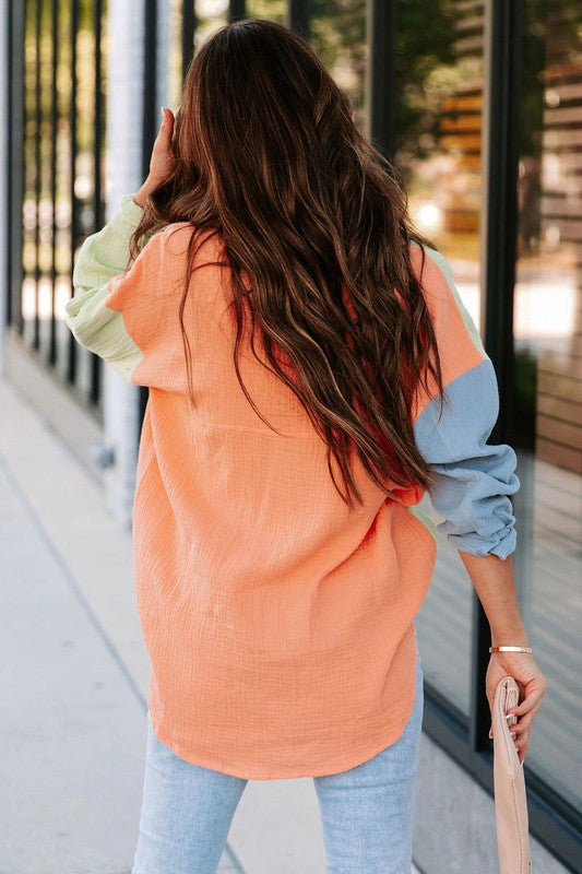 Colorblock Oversize Shirt