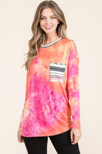 Load image into Gallery viewer, Tie Dye Pocket L/S Top
