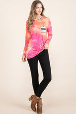 Load image into Gallery viewer, Tie Dye Pocket L/S Top
