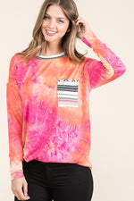 Load image into Gallery viewer, Tie Dye Pocket L/S Top
